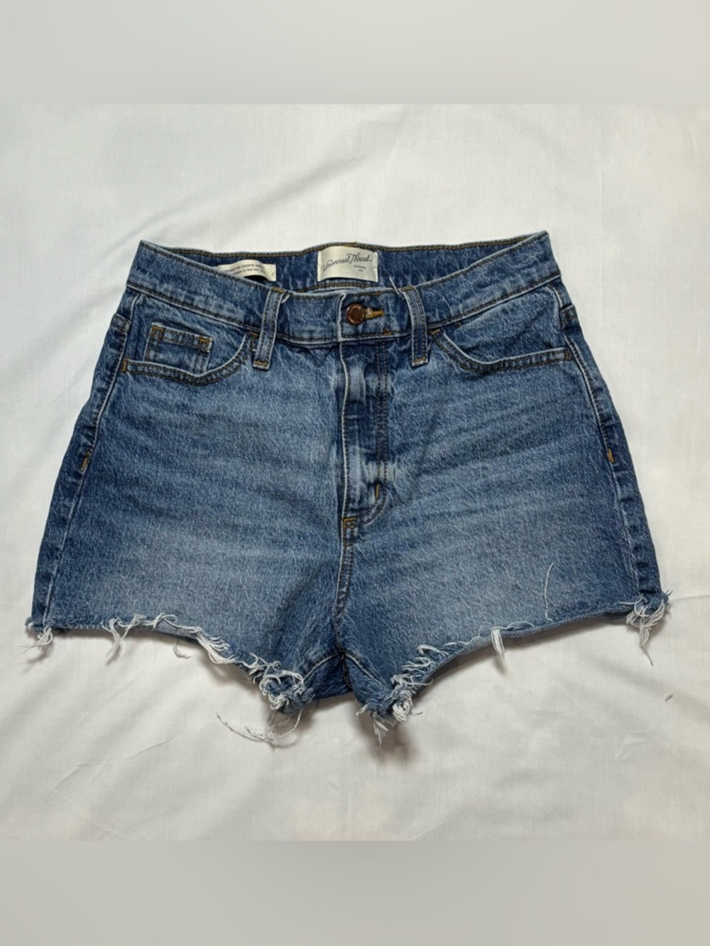 Universal Thread Highest Rise Shortie Shorts Women's Denim Cut Off Size 2